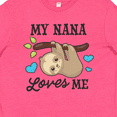thumbnail image 4 of Inktastic My Nana Loves Me with Sloth and Hearts Youth T-Shirt, 4 of 5