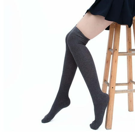

New Women Socks Fashion Casual Knit Long High Thigh Girls Boots Female Womens Cotton High Over Knee Socks Sock Knee