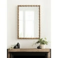 thumbnail image 3 of Kate and Laurel Prindle Turned Wood Beaded Rectangle Mirror, 23 x 34, Hazelnut, Vintage Coastal Rectangular Wall Mirror for Use as Fireplace Mantel Mirror Bathroom Mirror for Over Sink, 3 of 9