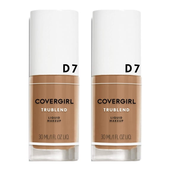 Covergirl Trublend Liquid Foundation Makeup - 1.0 oz - D7 Soft Sable - 2 Pack