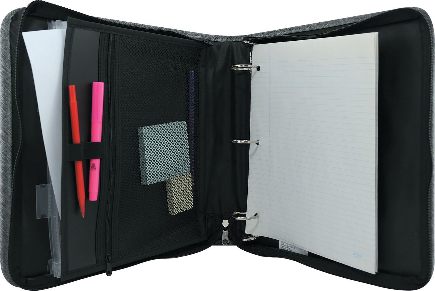 Hilroy 1.5" Front Pocket Zipper Binder, Zipper Binder