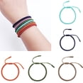 thumbnail image 1 of Koszal Unisex Bracelet Solid Color Handmade Rope Braided Lucky Bangle Jewelry for Party, 1 of 7