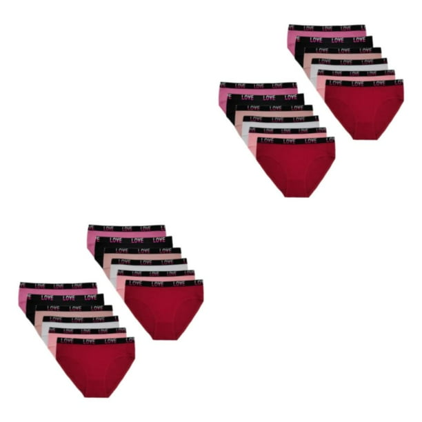 Sonducket Calzoncillos de algodón de 12 piezas para mujer, ropa interior transpirable de punto de cintura media portátil de repuesto 2XL 2Conjunto