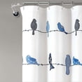 thumbnail image 4 of Navy Rowley Shower Curtain-Floral Animal Bird Print Design for Bathroom, 72 in x 72, 4 of 4