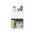 thumbnail image 5 of Furinno Tidur Nightstand with Handle with One Drawer, Solid White, 5 of 5
