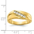 thumbnail image 5 of Solid 14k Yellow Gold Diamond Men's Ring Band Size 10.5 (.325 cttw.), 5 of 6