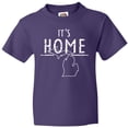 thumbnail image 3 of Inktastic It's Home- State  of Michigan Outline Distressed Text Youth T-Shirt, 3 of 5