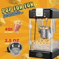 thumbnail image 5 of KFFKFF 2.5 Oz Commercial Popcorn Maker, 300W Popcorn Popper, 2.5 Oz Kettle Produces 4 QT Each Cycle, Countertop Popcorn Creator with PP Gate, Comes with 2 Ladles and Tray, Cinema Inspired, Black, 5 of 9