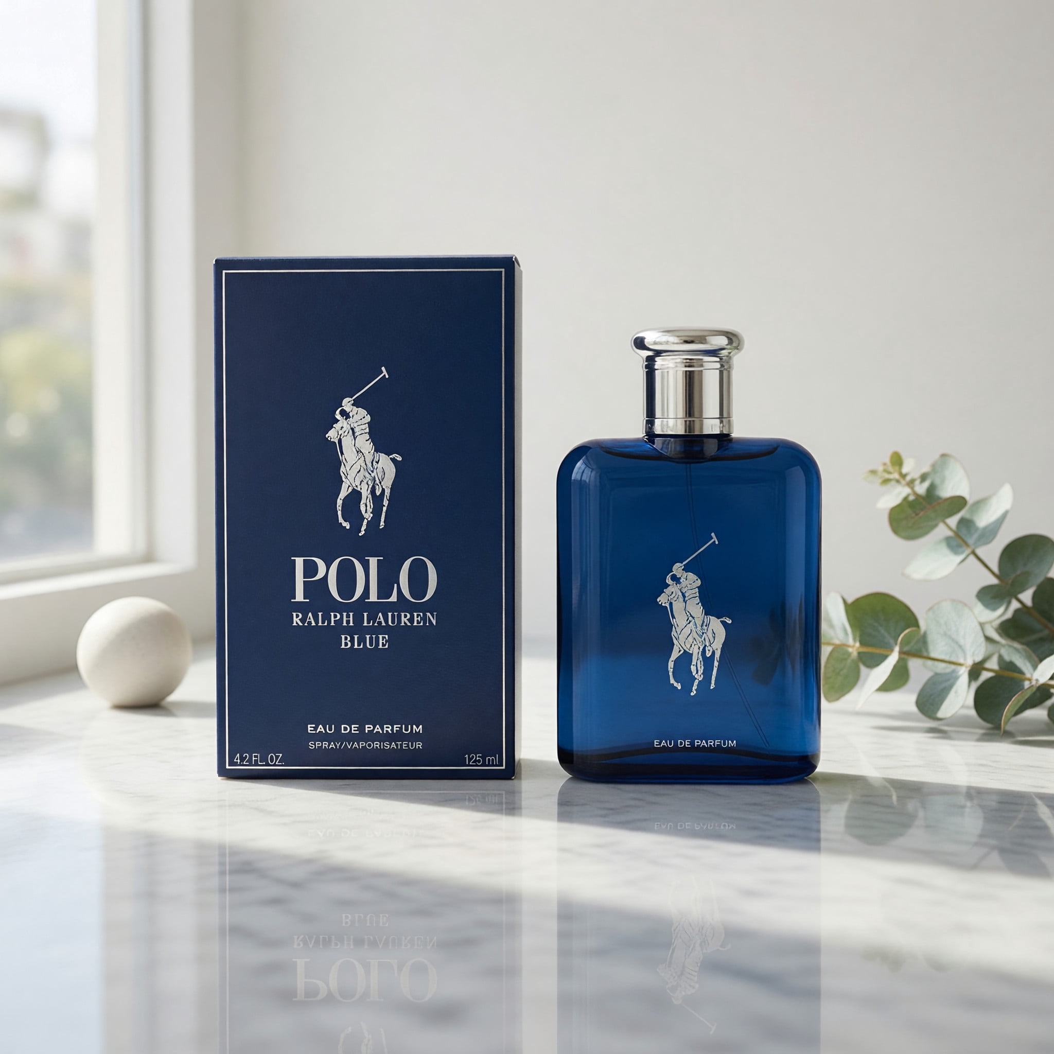 Ralph Lauren Polo Blue Eau De Parfum Spray, Cologne for Men, 4.2