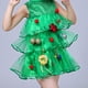 thumbnail image 5 of Sombrero y vestido de árbol de Navidad, disfraz para espectáculo en escenario, disfraz de actuación navideña para niñas (tamaño 120cm, verde), 1 ud., 5 of 5