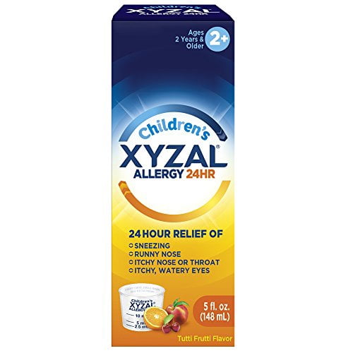 2 Pack XYZAL ALLERGY 24hr Children's Oral Solution Alcohol Free 5oz