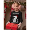 thumbnail image 2 of Tstars Ugly Christmas Sweater Big Trex Santa - Children Funny Youth Kids Long Sleeve T-Shirt 4T Black, 2 of 5