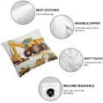 thumbnail image 4 of BANET Funny Dogs Square Throw Pillow Covers , Cartoon Puppy Decorative Couch Pillowcase with Hidden Zipper,  Print Throws Cushion Cover for Bed Sofa 24x24in, 4 of 5