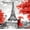 Paris Couple Pop, variant on Elephant Stock Pink Paris Wall Art - Horizontal Multi Panel Canvas - Living Room Wall Decor - Places Multi Panel - Gray And White Decor - 75" x 48"