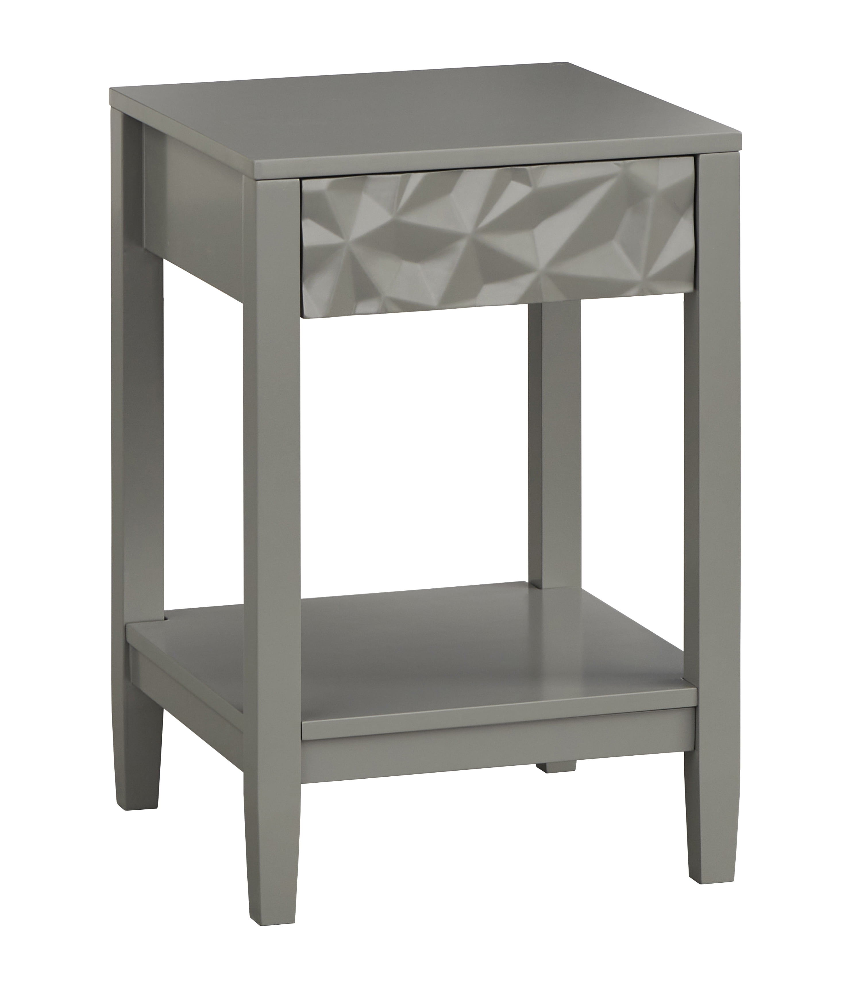 TMS Reggio End Table, Charcoal Gray