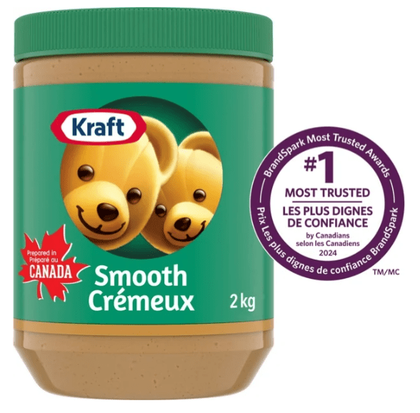 Kraft Smooth Peanut Butter, 2kg (4 Pack)