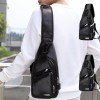 thumbnail image 1 of Mochila bandolera unisex con orificio para auriculares, ideal para senderismo, camping y viajes al aire libre., 1 of 7