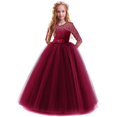 thumbnail image 5 of Youmylove Dresses For Girls Lace Formal Girls Princess Flower Performance Girl Child Dress Wedding Bowknot Clothes Girls Dress Skirt, 5 of 7