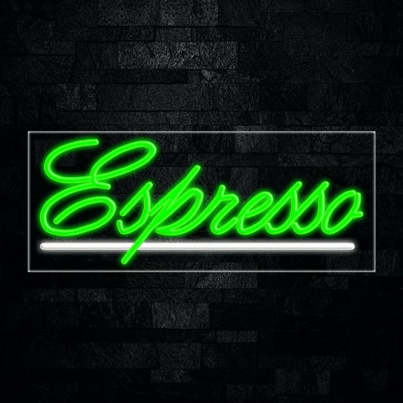 Espresso-LED Neon Sign 30"L x 12"H #30053