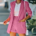 thumbnail image 2 of Women Workoffice Suit Button Down Fitted Outwear Solid Color Blazer Pockets Professional Overcoat V Neck Cardigan Single Breasted Fashion Jacket, 2 of 6