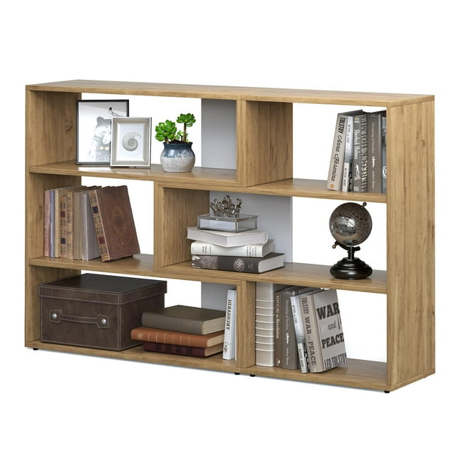 Giantex Open Shelf Bookcase, Separable Cube Bookshelf TV Stand, Books Organizer Display, Horizontal Shoe Rack for Entryway Hallway Living Room
