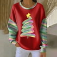 thumbnail image 2 of hotojiny Merry Christmas Sweaters for Women Casual Loose Fit Knit Pullover Fall Winter Tops Fashion Print Ugly Sweater, 2 of 4
