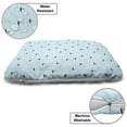 thumbnail image 3 of Nautical Pet Bed, Ships in the Ocean Sailing Shower Waves of Sea Cartoon, Chew Resistant Pad for Dogs and Cats Cushion with Removable Cover, 24" x 39", Pale Blue Cream, by Ambesonne, 3 of 4