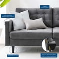 thumbnail image 2 of Modway Exalt Tufted Performance Velvet Sofa in Gray and Black, 2 of 8