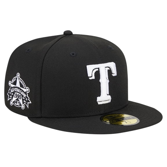 Men's New Era Black Texas Rangers Logo 59FIFTY Fitted Hat