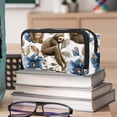 thumbnail image 6 of PhooArto Pencil Case, Blue Butterfly Sloths Pattern Large Capacity Pencil Pouch Stationery Pen Bag, 6 of 7