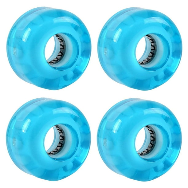 Outdoor Roller Skate Wheels Light up 78A Skateboard Wheels , Double Row