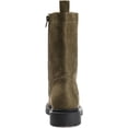 thumbnail image 3 of JOURNEE COLLECTION Womens Green Lace Lug Sole Cadee Round Toe Block Heel Zip-Up Combat Boots 9.5, 3 of 7