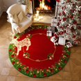 thumbnail image 3 of Christmas Carpet Home Decor Round Living Room Carpet Non-Slip Easy Care Rugs, 3 of 4