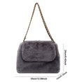 thumbnail image 5 of Bolso Bandolera Felpa para Mujer Con Bolsillo Interior El (gris), 5 of 5