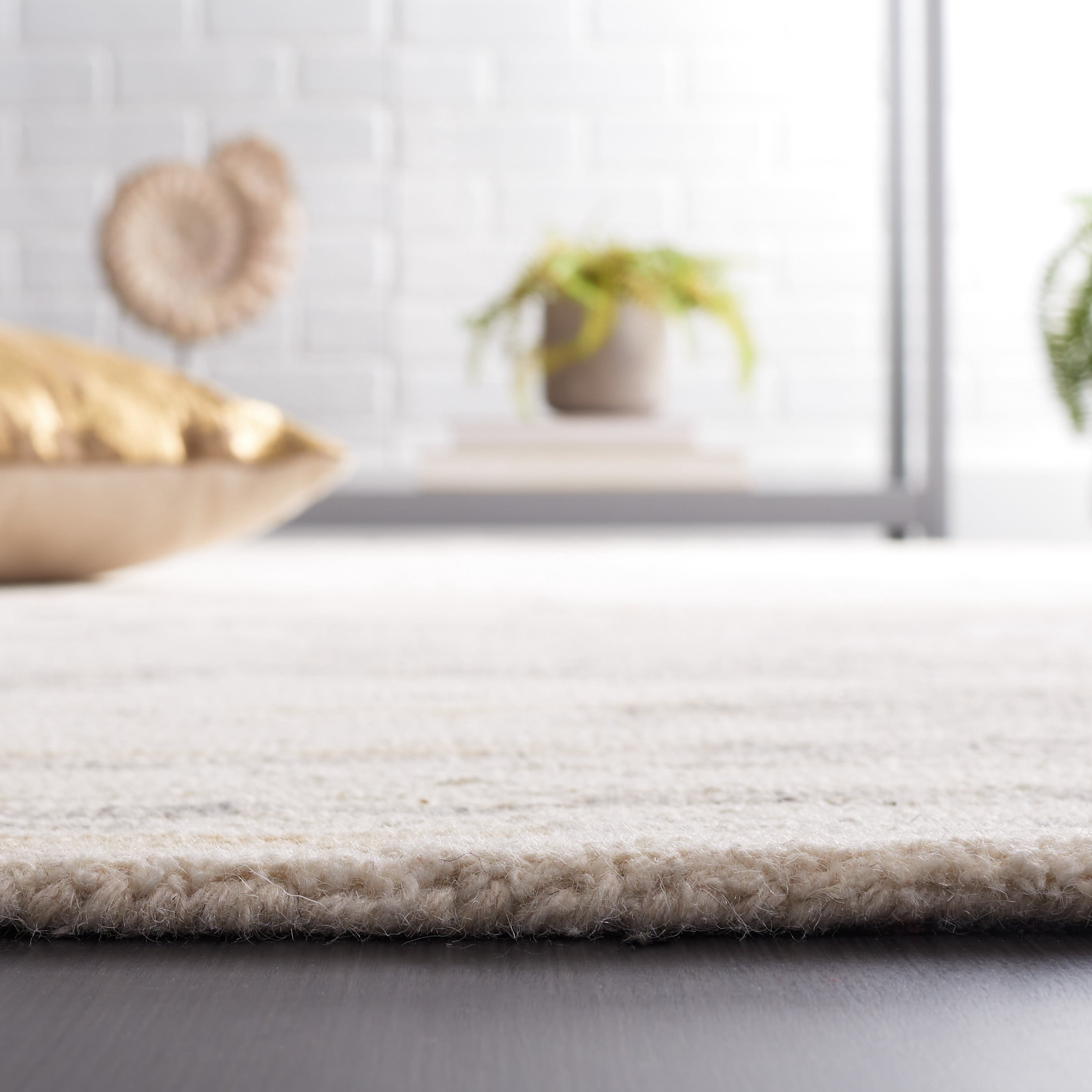 SAFAVIEH Abstract Seachlann Abstract Wool Area Rug, Ivory/Gray, 8' x 10'