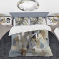 thumbnail image 2 of Designart "Unbounded Creativity Beige and Grey III" Abstract Painting Bedding Covert Set - Modern Beige Abstract Bed Set With 2 Shams, 2 of 6