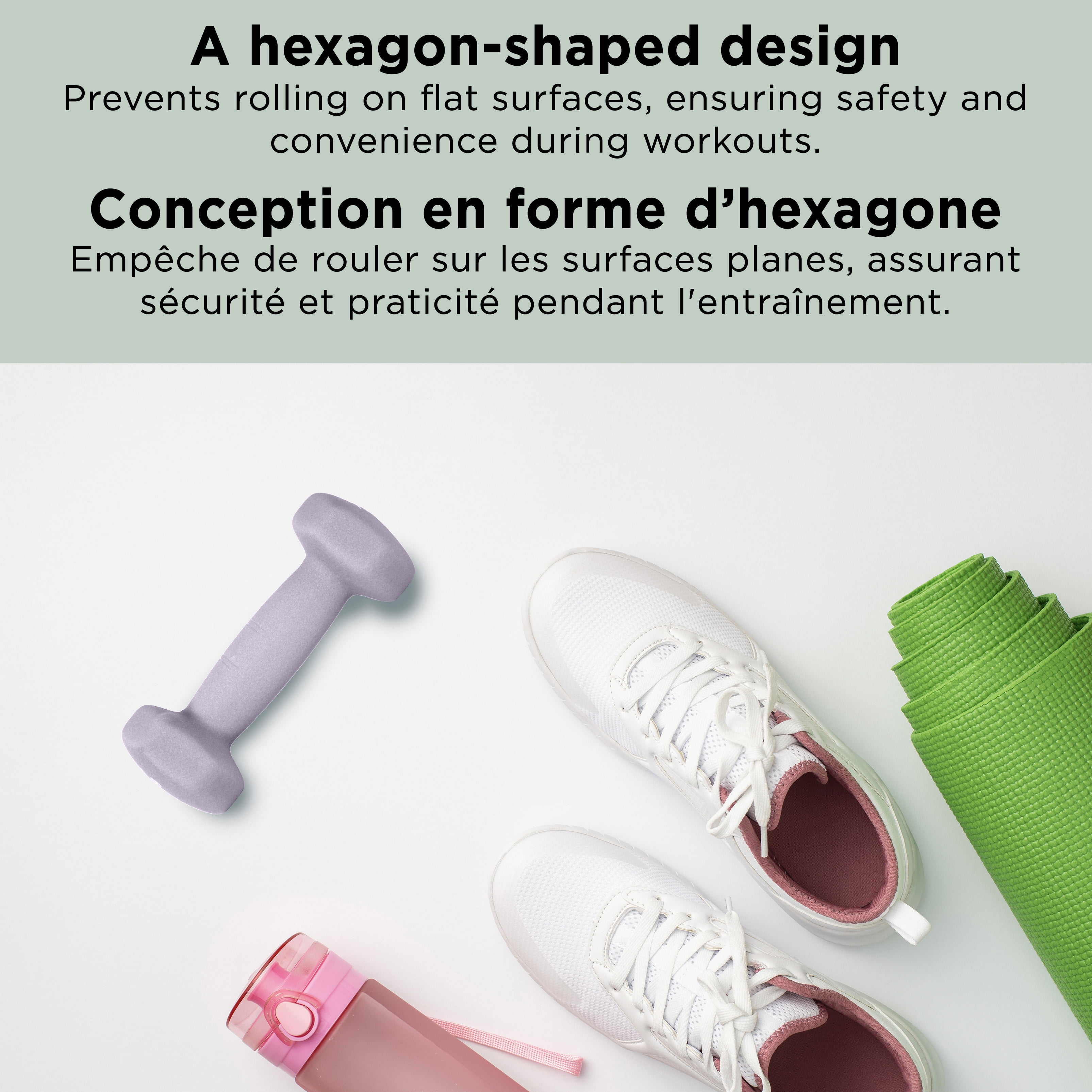 Ensemble d'haltères en néoprène de 1,8 kg (0,9 kg chacun)