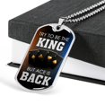 thumbnail image 4 of Ace Is Back Casino Dog Tag Stainless Steel or 18k Gold 24" Chain, 4 of 8