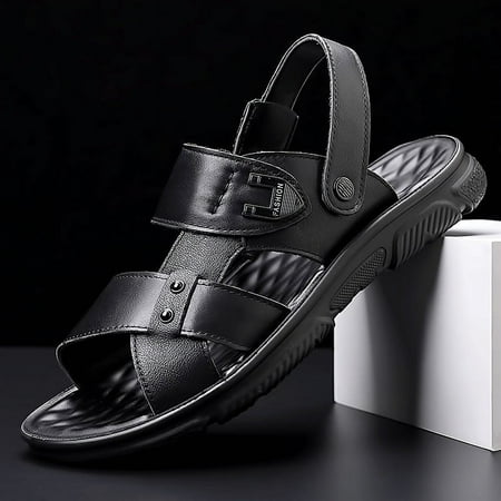 

Men Leather Sandals Summer Classic Men Shoes Slippers Soft Sandals Men Comfortable Outdoor Walking Footwear A5