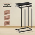 thumbnail image 6 of Costway Coffee Tray Sofa Side End Table Ottoman Couch Console Stand TV Lap Snack Black, 6 of 9