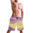 thumbnail image 5 of Dailycode Men's Quick Dry Swim Trunks Beach Shorts Casual Summer Board Shorts with Pockets, Snow Mountain with Aurora, 5 of 8