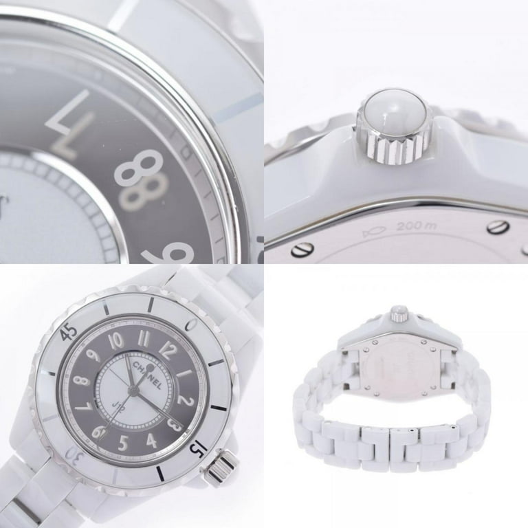 Pre Owned CHANEL Chanel J12 H4861 Boys white ceramic SS watch