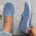 thumbnail image 5 of SuTry Women's Slip On Sneakers Walking Shoes Breathable Knit Mesh Lightweight Soft Sole Easy On Scalloped Collar Comfort Cushion School Outdoor Travel Casual Flats(43), 5 of 9