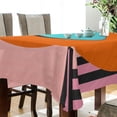 thumbnail image 4 of Yayeee Tablecloths for Rectangular Tables 60 x 60 inch Party Table Cover, Orange Circle, 4 of 6