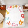 thumbnail image 5 of Manfei Cartoon Alphabet Full Size Sheets,Colorful Abc Bed Sheets,English Letters Sheet Sets For Girl Boys,Microfiber Bedroom Decor,4 Pieces, 5 of 7