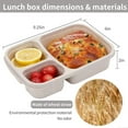 thumbnail image 4 of Dalrosia Bento Lunch Box Set Wheat Straw Meal Prep Food Storage Containers Plastic, Microwave and Dishwasher Safe, 4 of 8