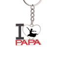 thumbnail image 1 of Bailarina de ballet rendimiento de salto El soporte del llavero de metal del llavero ama a papá, 1 of 3