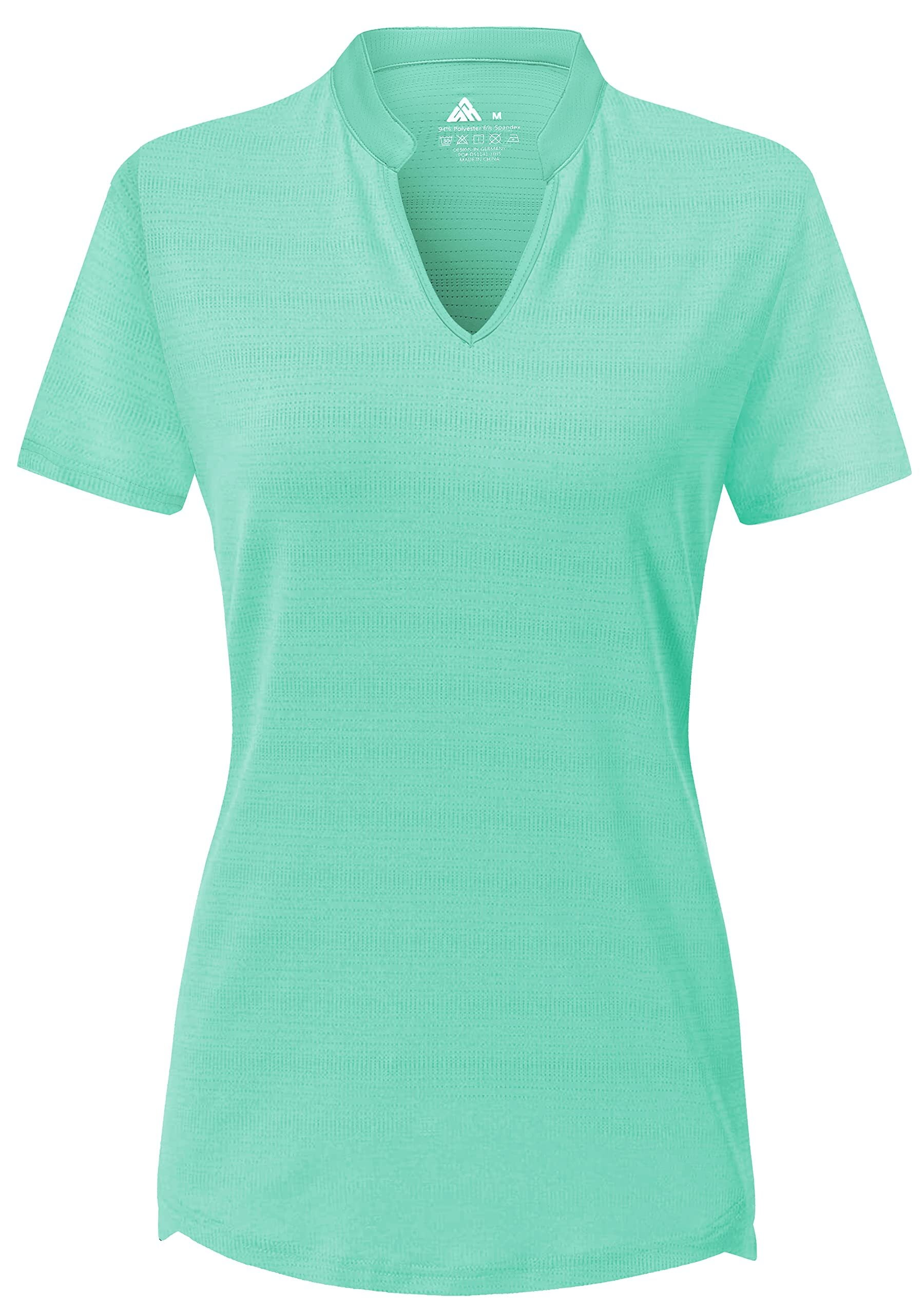 SCODI Women's Golf Shirts Short Sleeve Collared Polo Shirt Moisture