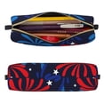 thumbnail image 2 of Disketp Red White Blue Fireworks Estuche de Lápices de Cuero con Cierre, Estuche Compacto para Papelería, Bolígrafos y Accesorios Pequeños, 2 of 7