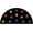Multicolored, variant on KidCarpet.com Shapes Seating Semi Cirlce Black 6' x 12'